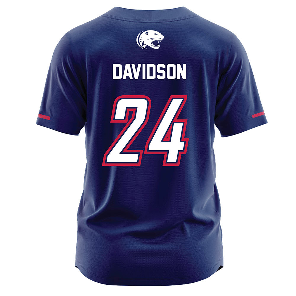 South Alabama - NCAA Softball : Megan Davidson - Blue Jersey-1