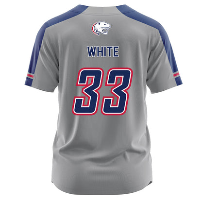 South Alabama - NCAA Softball : Amity White - Grey Jersey-1
