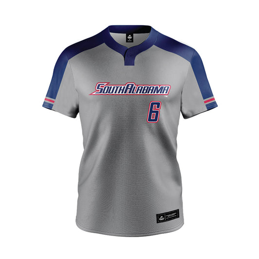  - NCAA Softball : Sydney Scapin - Grey Jersey-0