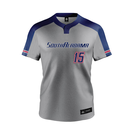 South Alabama - NCAA Softball : Kayden Dunn - Grey Jersey-0