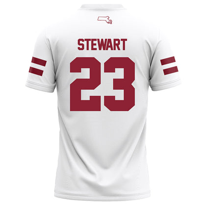 UMass - NCAA Football : Jalen Stewart - White Football Jersey