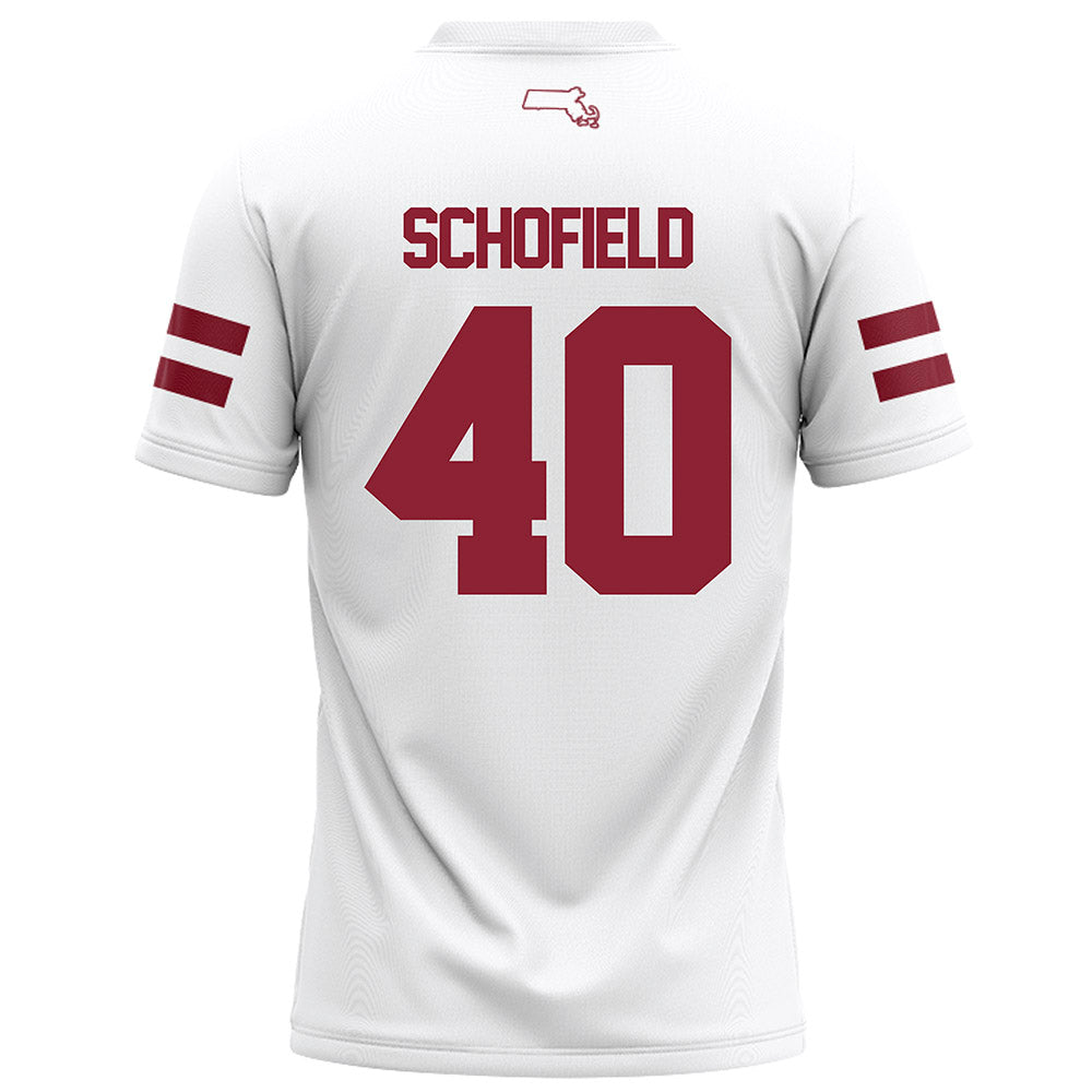 UMass - NCAA Football : Dominic Schofield - White Football Jersey