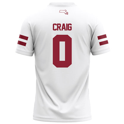 UMass - NCAA Football : Derrieon Craig - White Football Jersey-1