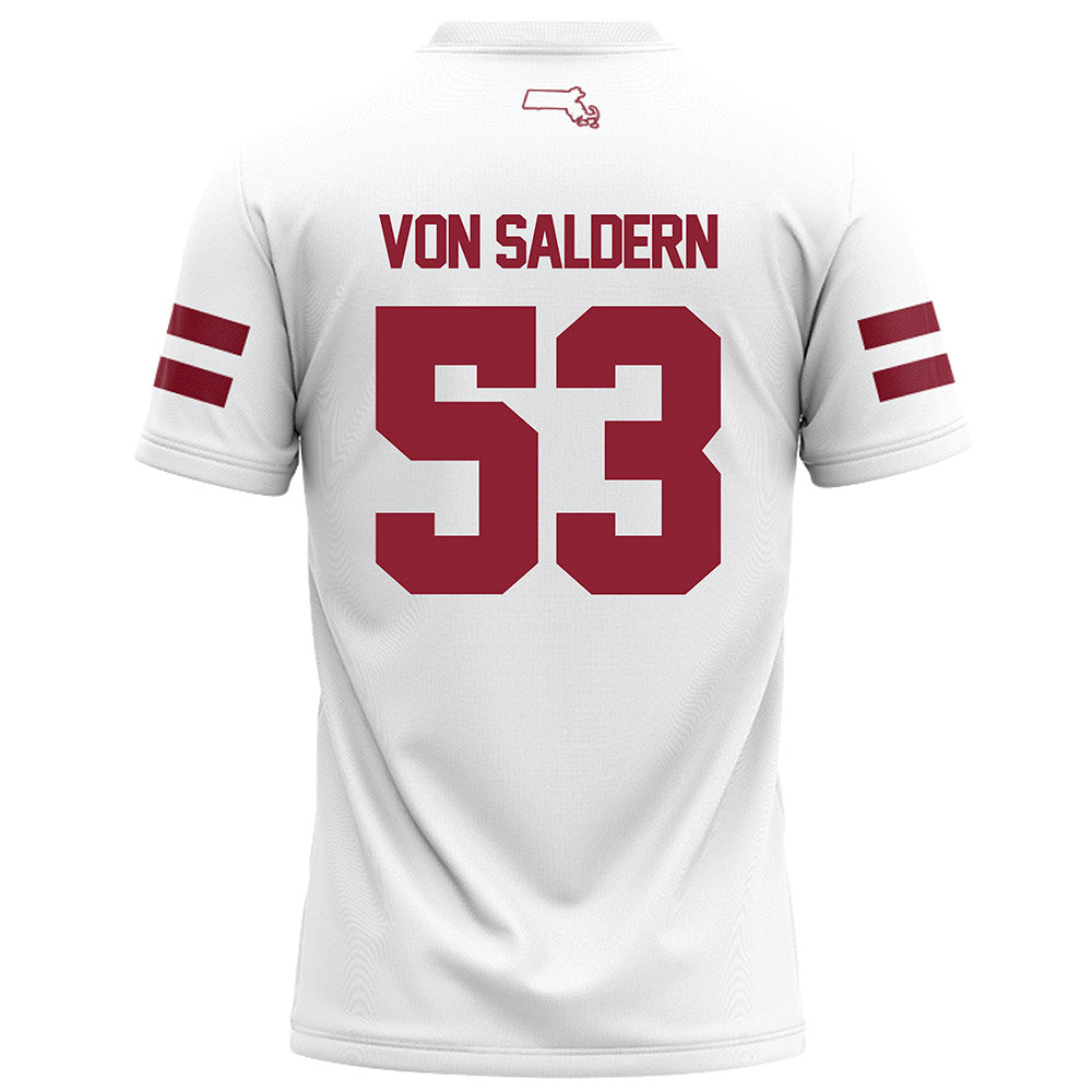 UMass - NCAA Football : Magnus Von Saldern - White Football Jersey