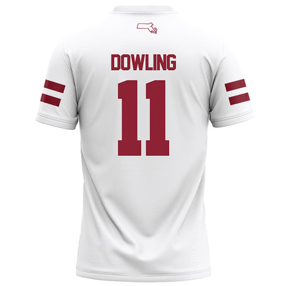 UMass - NCAA Football : Max Dowling - White Football Jersey-1