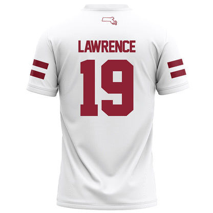UMass - NCAA Football : Zach Lawrence - White Football Jersey-1