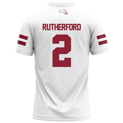 UMass - NCAA Football : Isaiah Rutherford - White Football Jersey