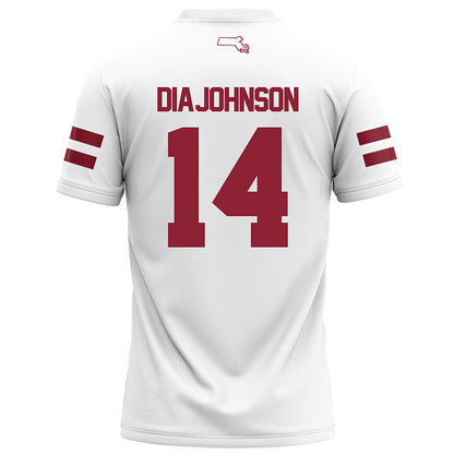 UMass - NCAA Football : Kezion Dia-Johnson - White Football Jersey