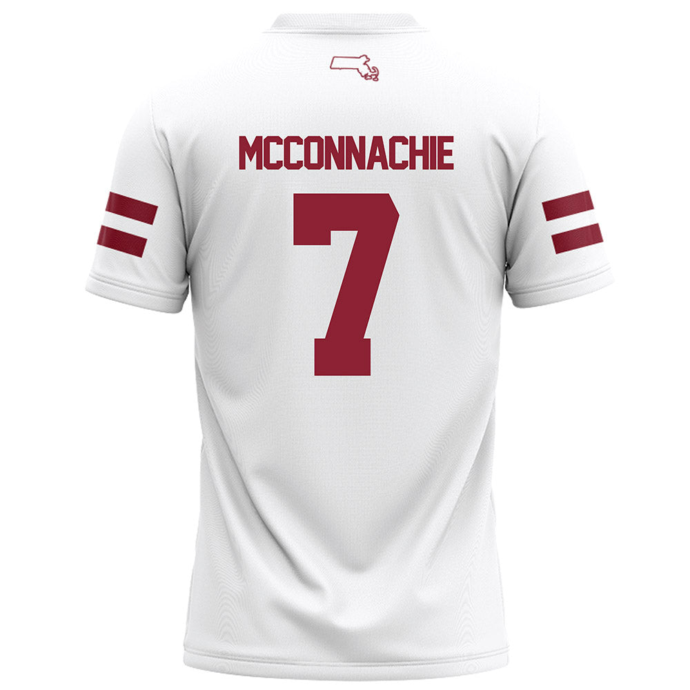 UMass - NCAA Football : Jake McConnachie - White Football Jersey-1