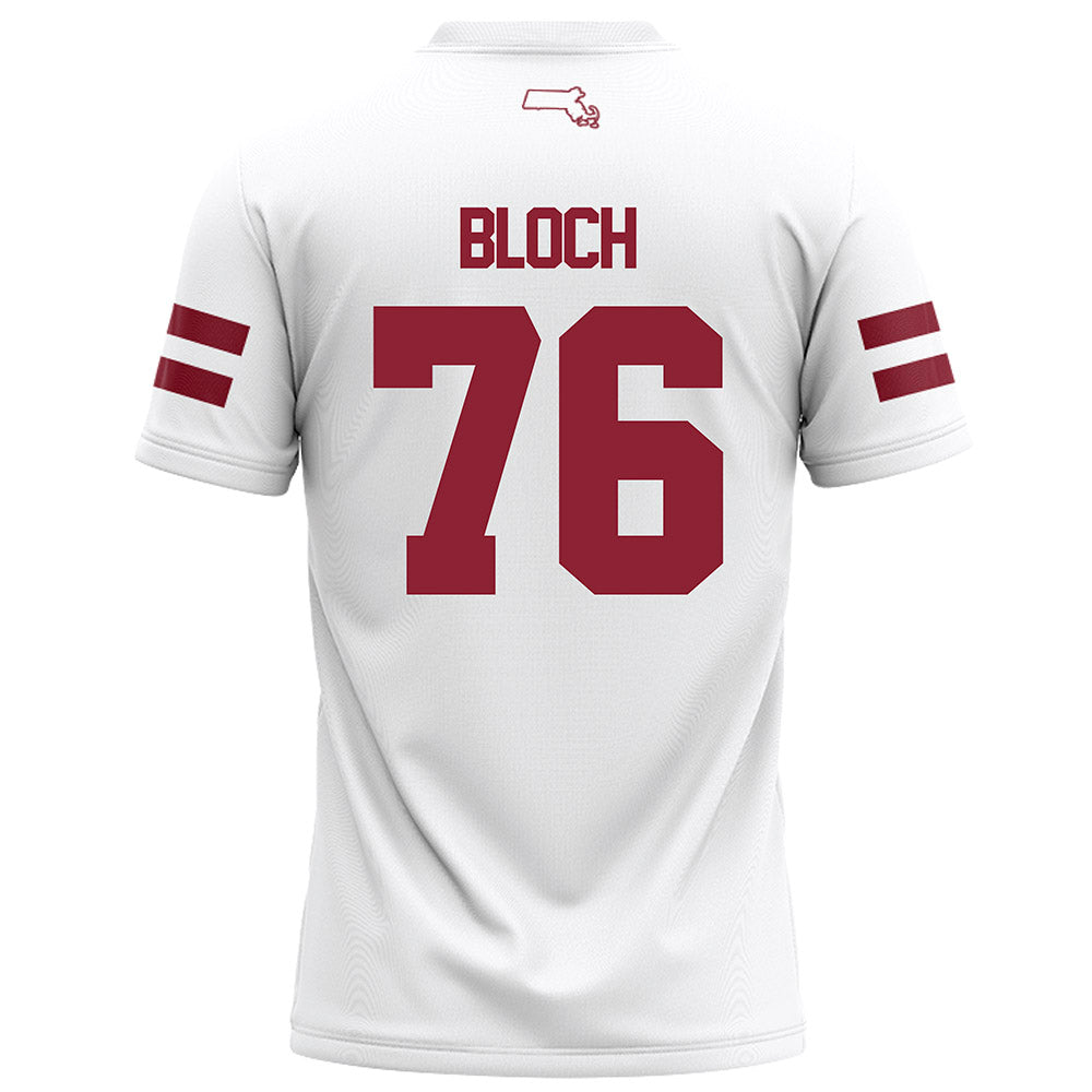 UMass - NCAA Football : Riley Bloch - White Football Jersey