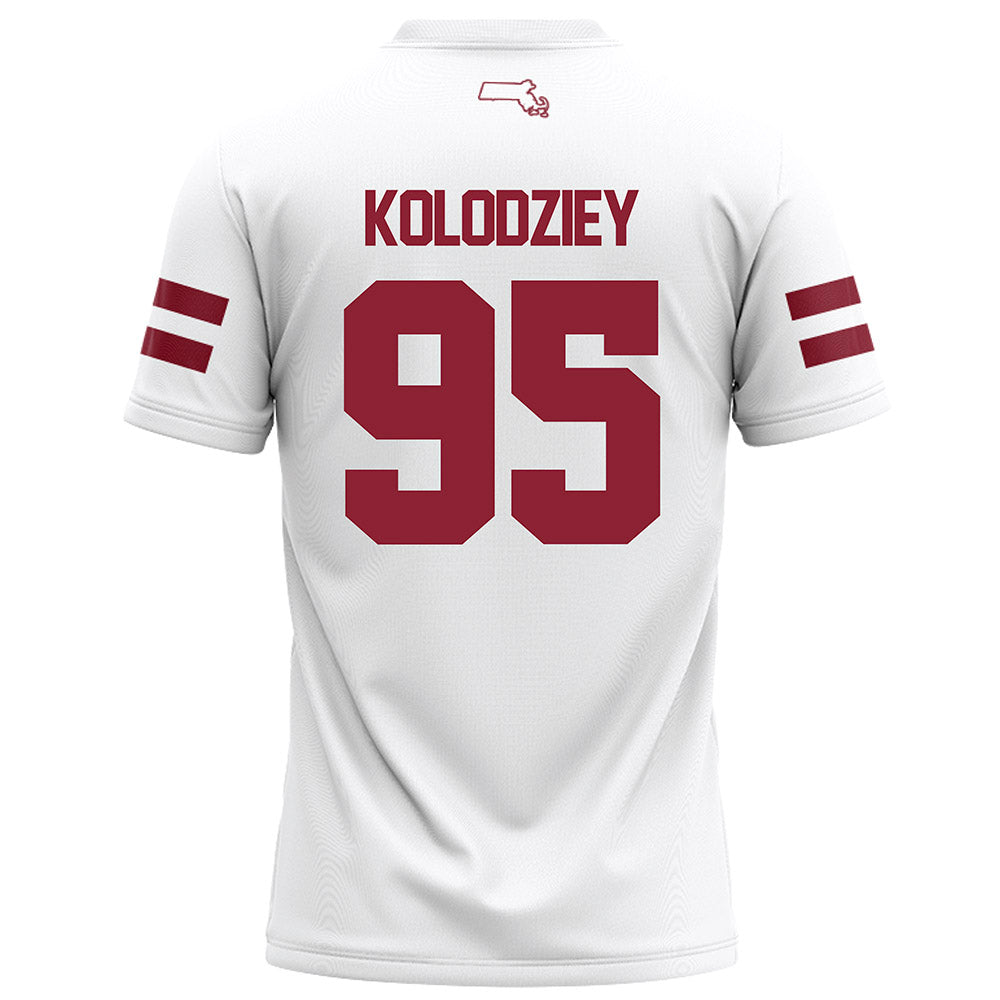 UMass - NCAA Football : CJ Kolodziey - White Football Jersey