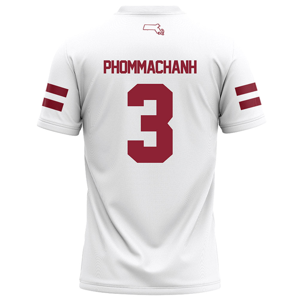 UMass - NCAA Football : Taisun Phommachanh - White Football Jersey