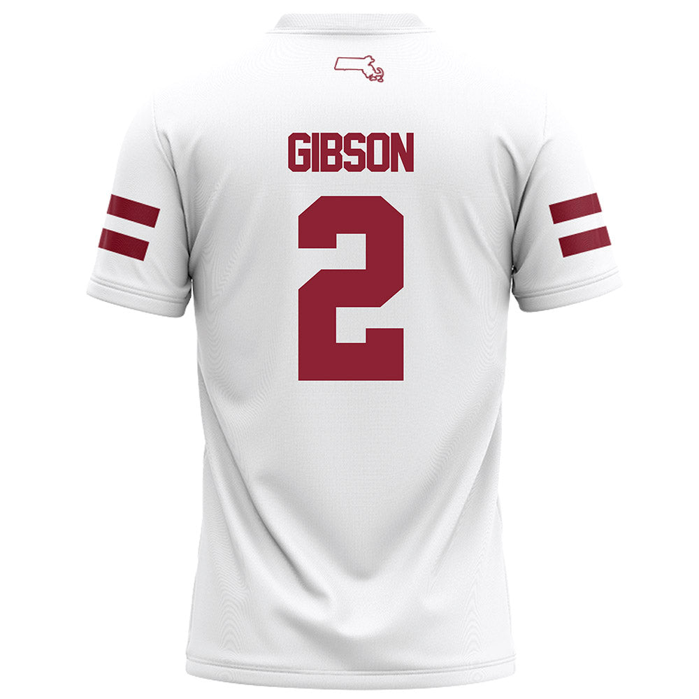 UMass - NCAA Football : Jacquon Gibson - White Football Jersey