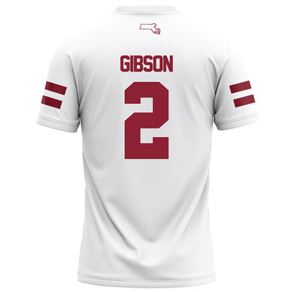 UMass - NCAA Football : Jacquon Gibson - White Football Jersey