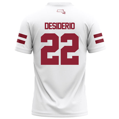 UMass - NCAA Football : Cookie Desiderio - White Football Jersey-1