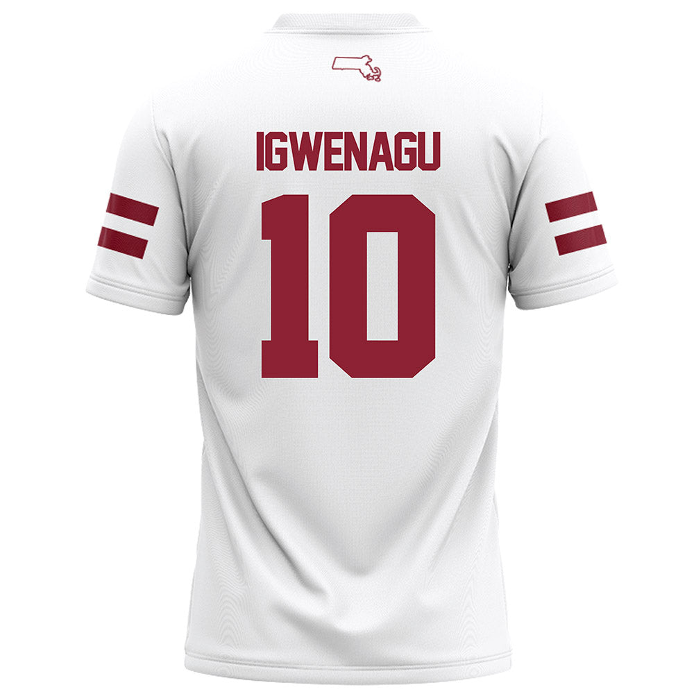 UMass - NCAA Football : Zukudo Igwenagu - White Football Jersey