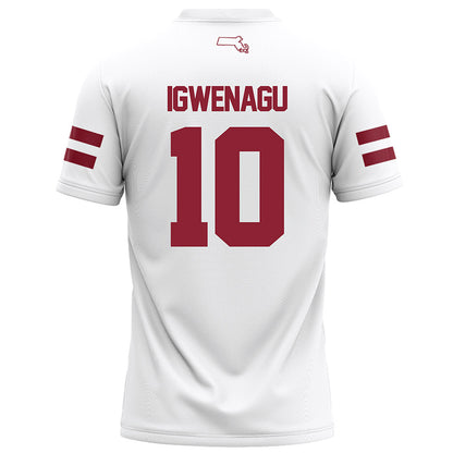 UMass - NCAA Football : Zukudo Igwenagu - White Football Jersey