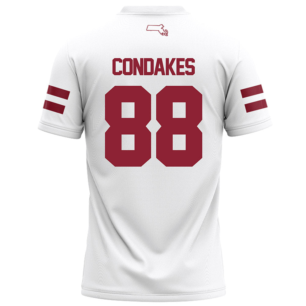 UMass - NCAA Football : John Condakes - White Football Jersey