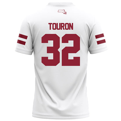UMass - NCAA Football : Jose Touron - White Football Jersey