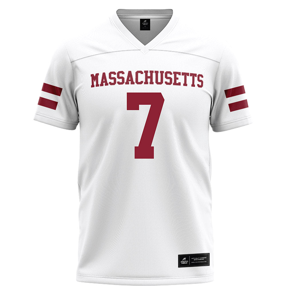 UMass - NCAA Football : Jake McConnachie - White Football Jersey-0