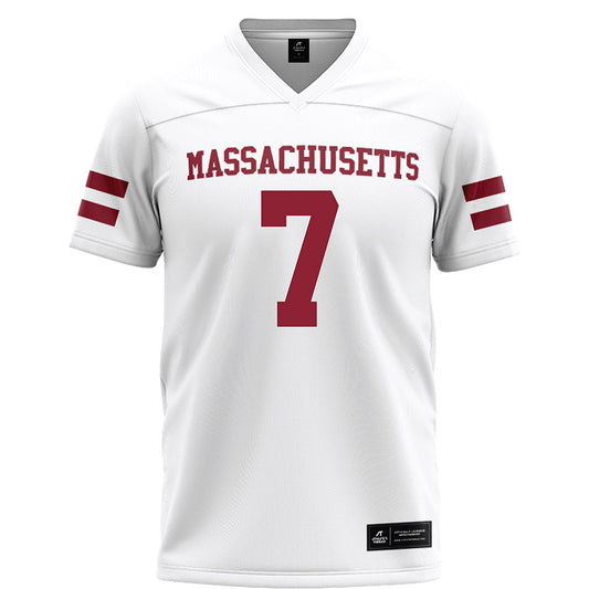 UMass - NCAA Football : Jake McConnachie - White Football Jersey-0