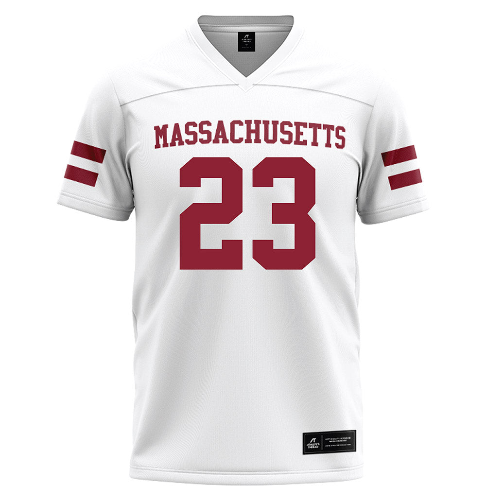 UMass - NCAA Football : Jalen Stewart - White Football Jersey