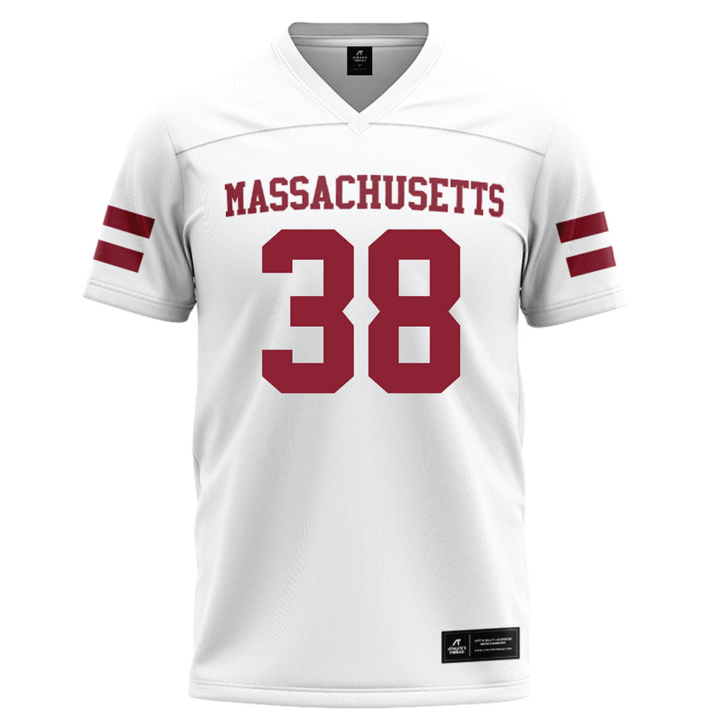 UMass - NCAA Football : Zeraun Daniel - White Football Jersey-0