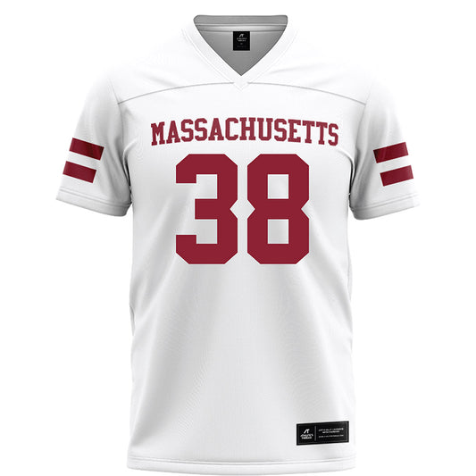 UMass - NCAA Football : Zeraun Daniel - White Football Jersey-0
