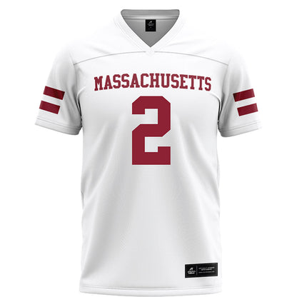 UMass - NCAA Football : Isaiah Rutherford - White Football Jersey