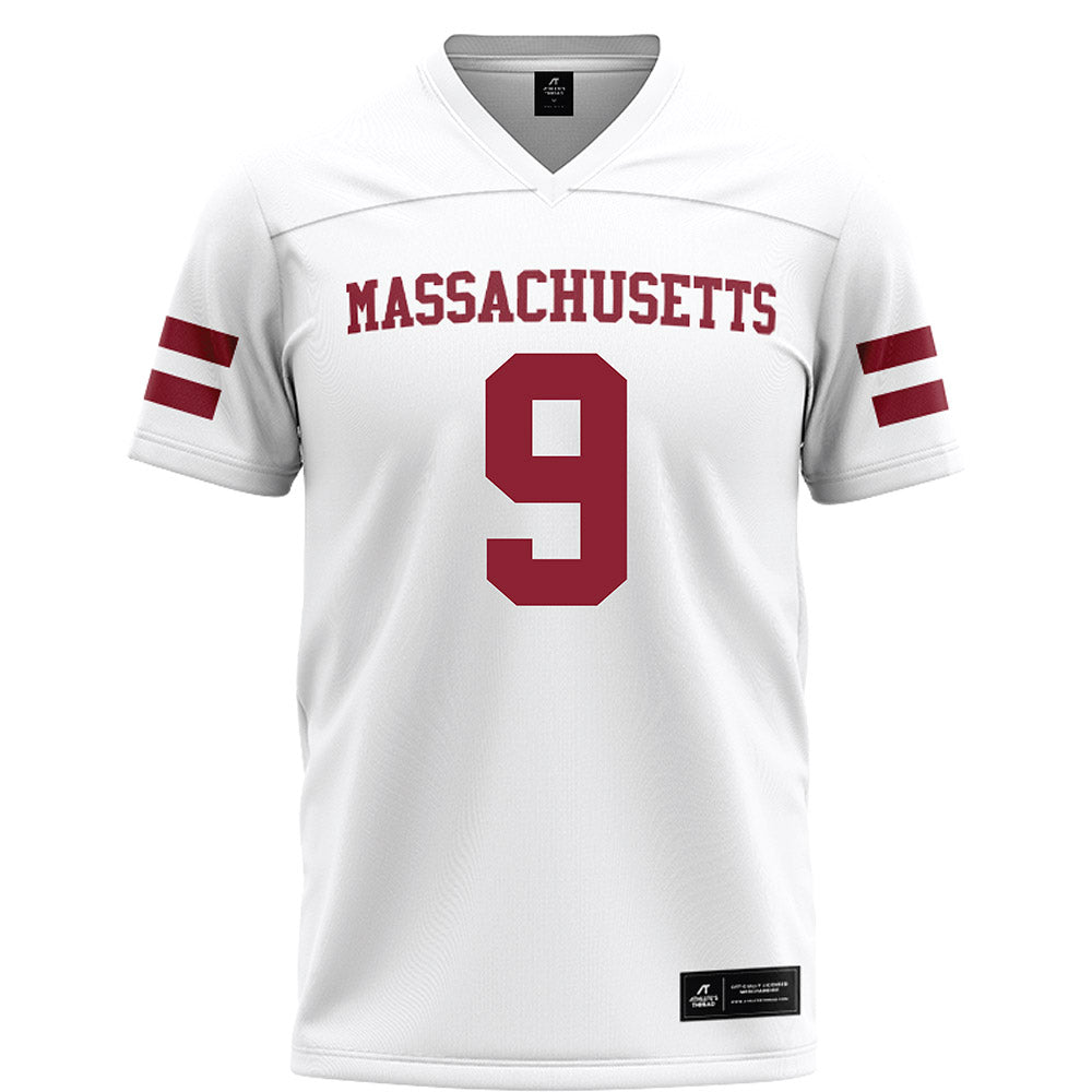 UMass - NCAA Football : Grant Jordan - White Football Jersey-0