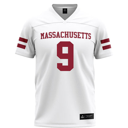 UMass - NCAA Football : Grant Jordan - White Football Jersey-0