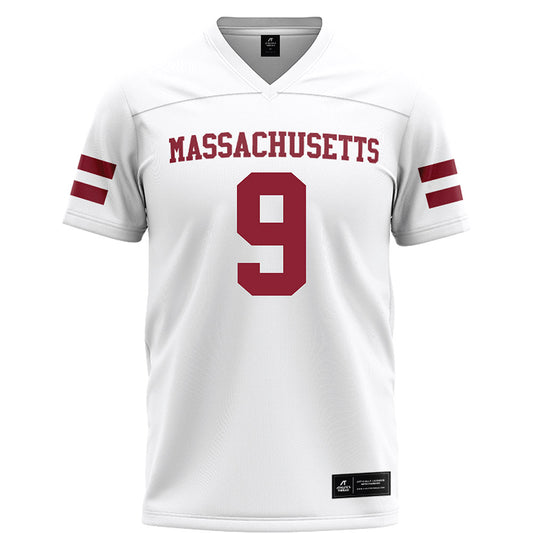 UMass - NCAA Football : Grant Jordan - White Football Jersey-0