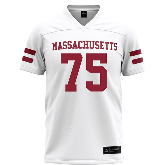 UMass - NCAA Football : Tanner Burlingame - White Football Jersey-0