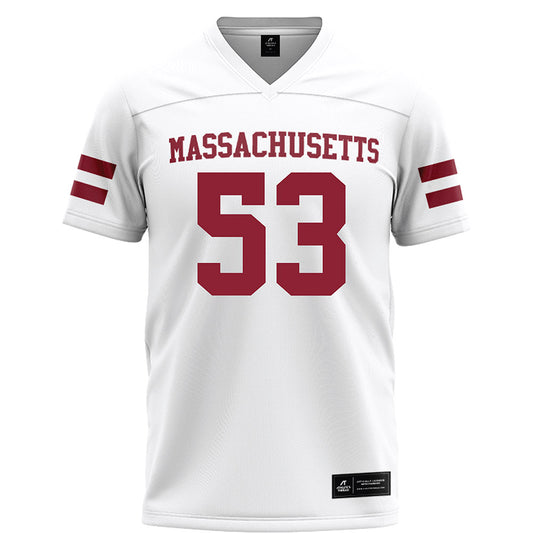 UMass - NCAA Football : Magnus Von Saldern - White Football Jersey