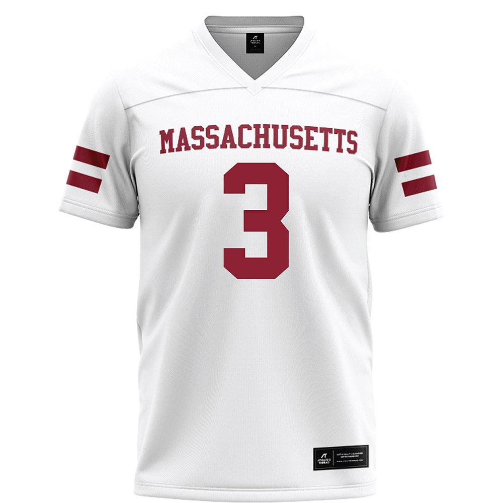 UMass - NCAA Football : Steven Ortiz - White Football Jersey