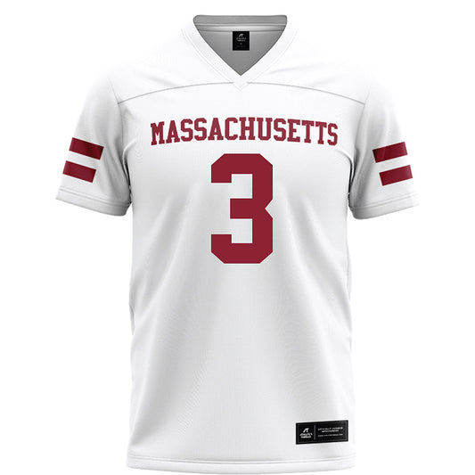 UMass - NCAA Football : Steven Ortiz - White Football Jersey