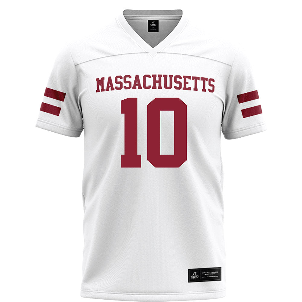 UMass - NCAA Football : Zukudo Igwenagu - White Football Jersey