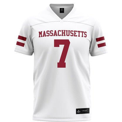 UMass - NCAA Football : Lake Ellis - White Football Jersey