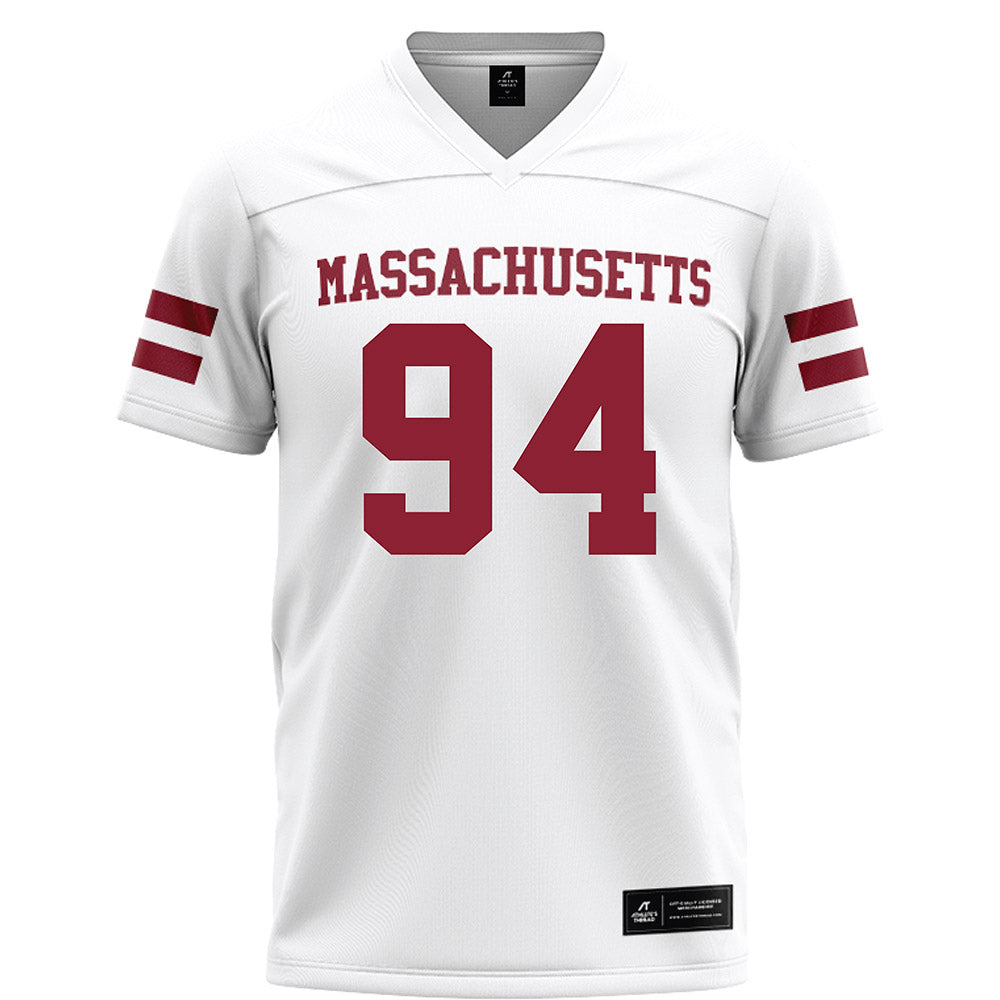 UMass - NCAA Football : Bennett Abbe - White Football Jersey