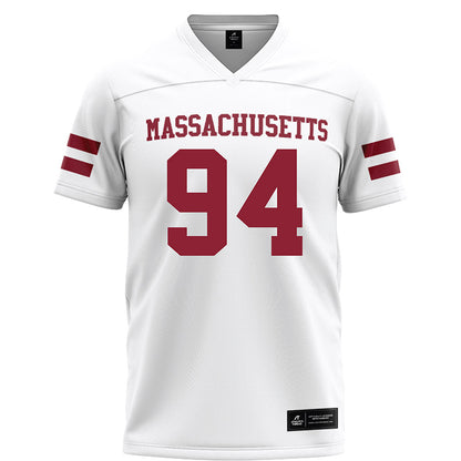 UMass - NCAA Football : Bennett Abbe - White Football Jersey