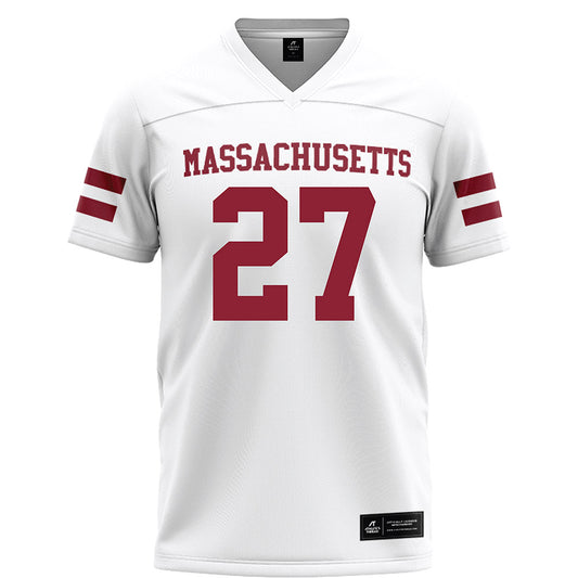 UMass - NCAA Football : Michael Pangaro - White Football Jersey