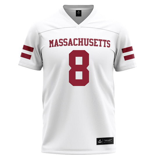 UMass - NCAA Football : Aquan Robinson - White Football Jersey-0