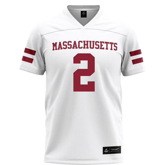 UMass - NCAA Football : Jacquon Gibson - White Football Jersey