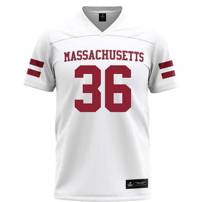 UMass - NCAA Football : Jyree Roberts - White Football Jersey