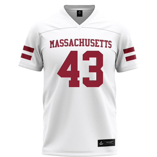 UMass - NCAA Football : Edward Phillipson - White Football Jersey-0