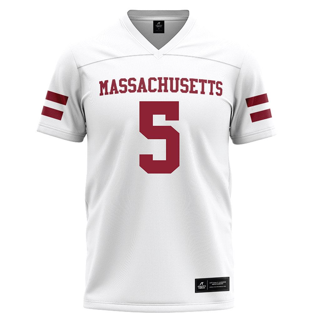 UMass - NCAA Football : Tyler Martin - White Football Jersey