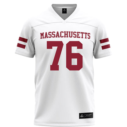 UMass - NCAA Football : Riley Bloch - White Football Jersey