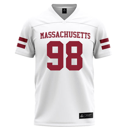 UMass - NCAA Football : Riley Moore - White Football Jersey