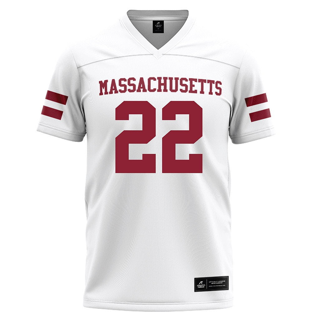 UMass - NCAA Football : Cookie Desiderio - White Football Jersey-0