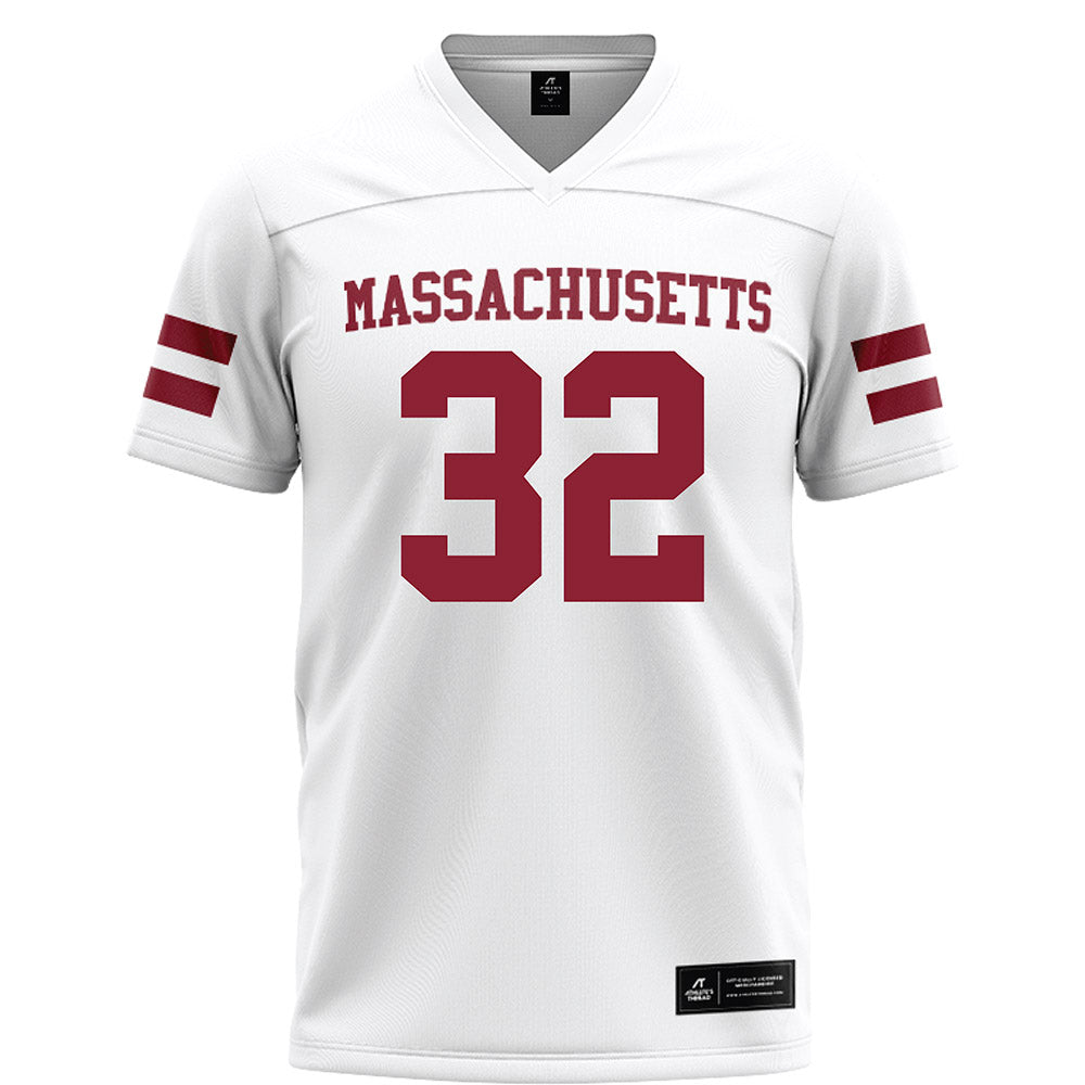 UMass - NCAA Football : Jose Touron - White Football Jersey